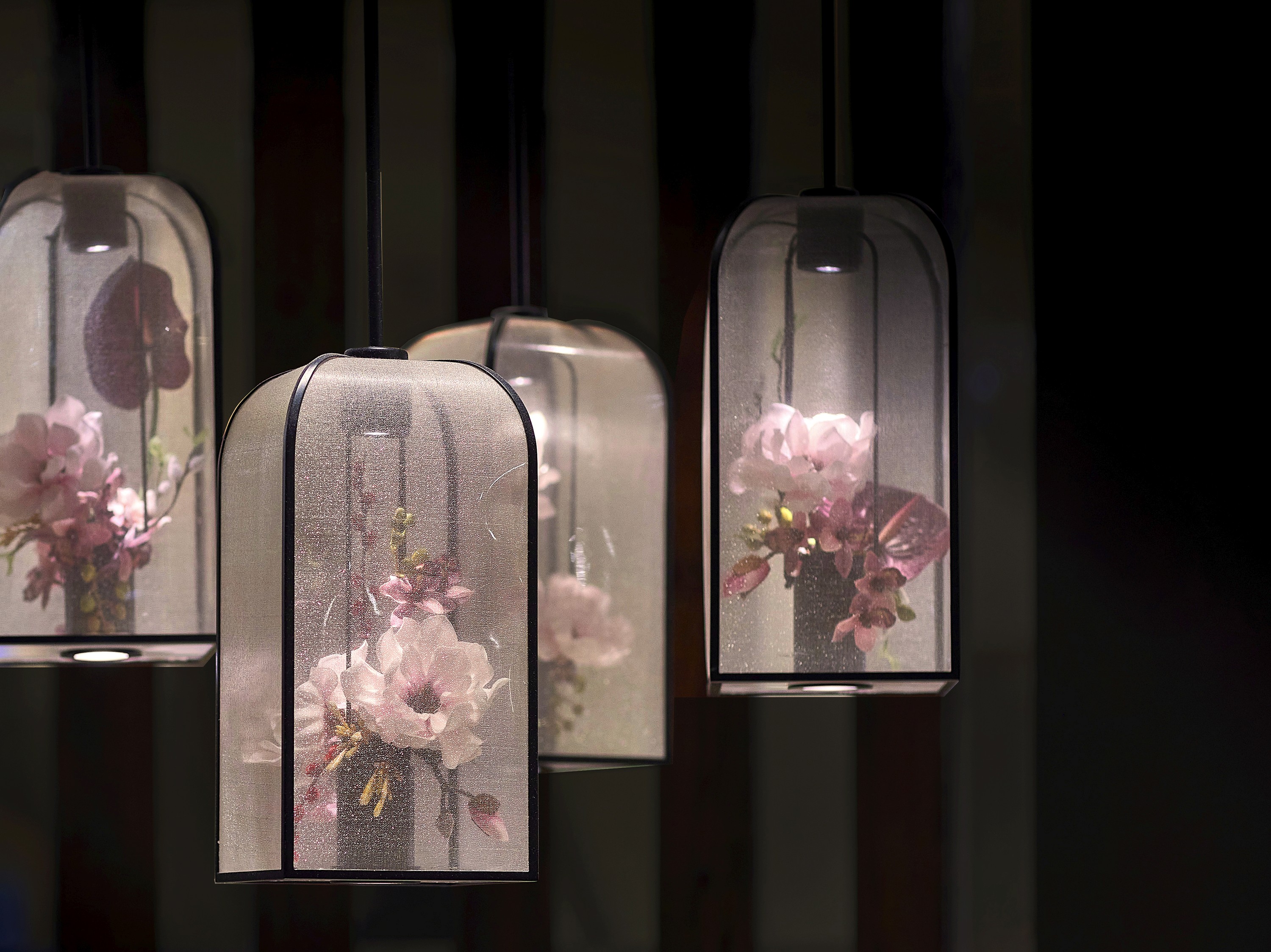 Bespoke Decorative Floral Lamp by Zanghellini and Holt Associates