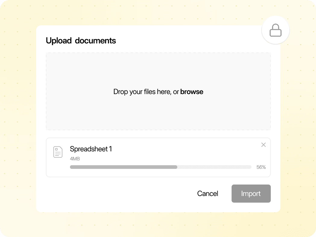 Upload existing docs