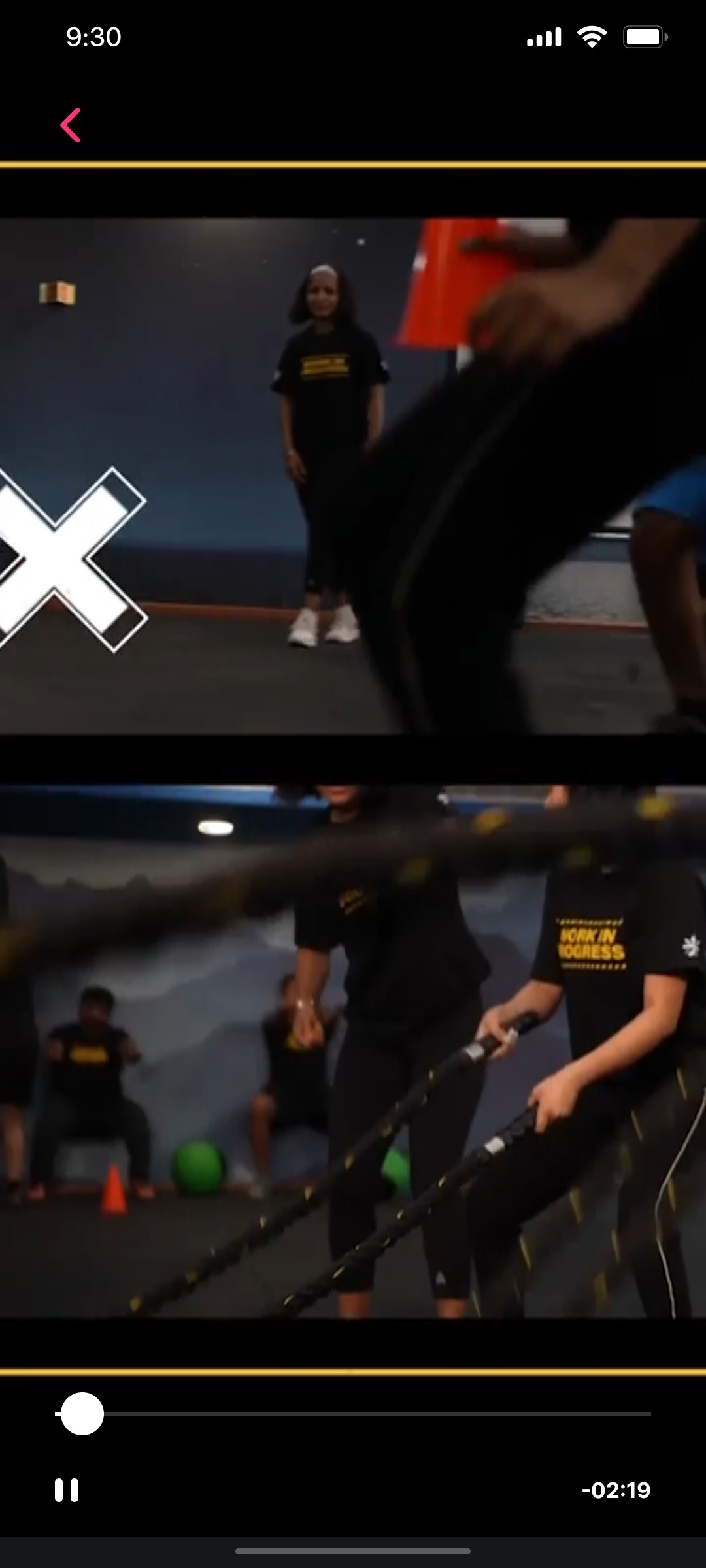 Cult.fit App Play Screen