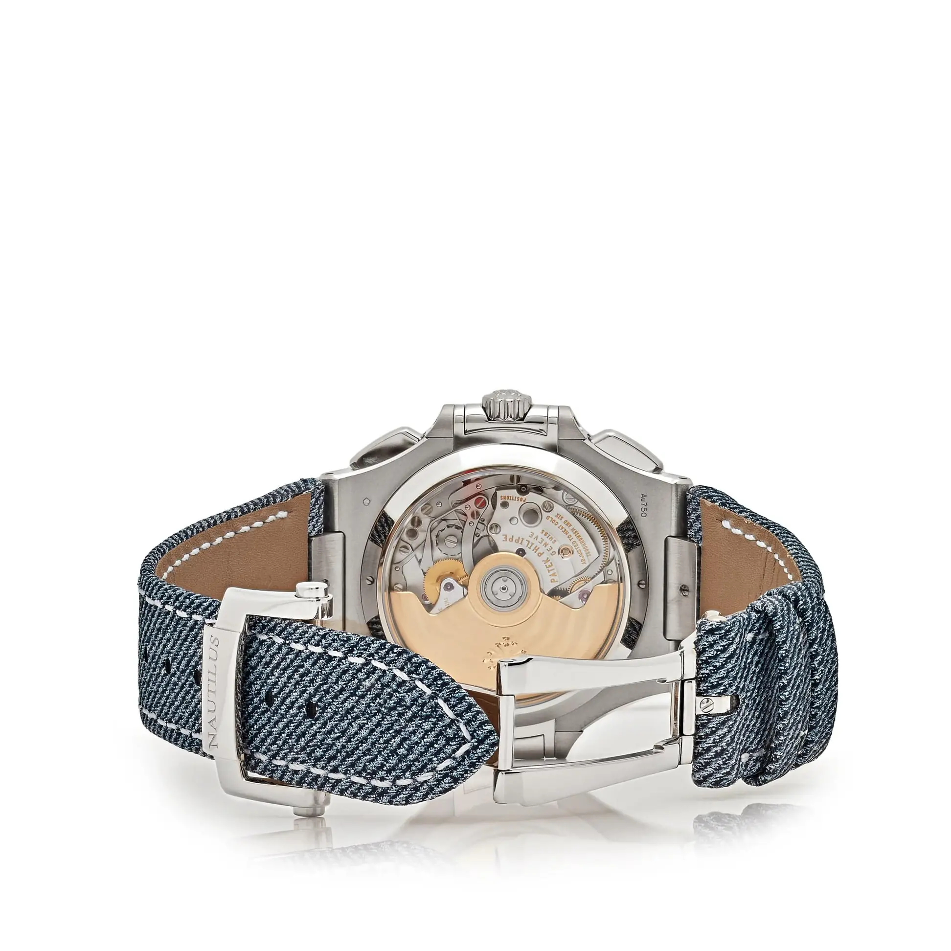 Caseback of the Patek Philippe Nautilus Flyback Chronograph White Gold 5980/60G