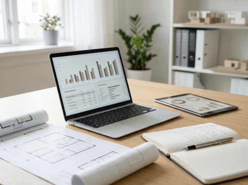Buildium charts showing property investors data while in consulting session