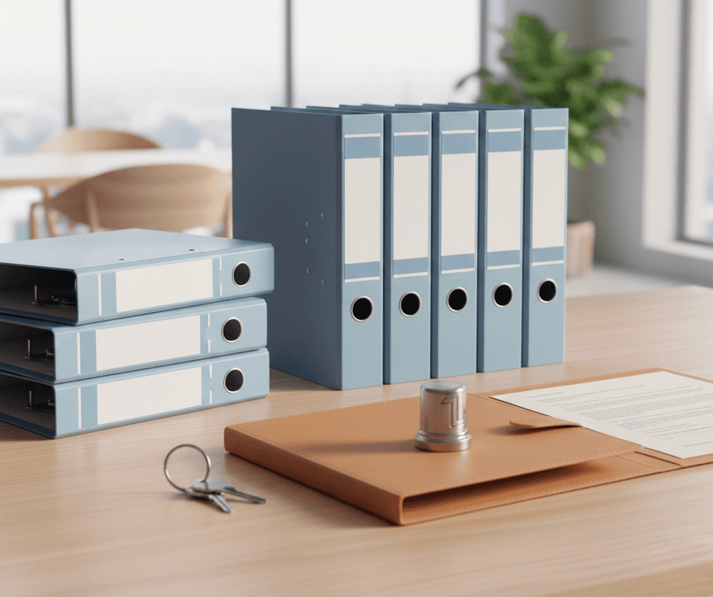 man sitting beside woman looking at a contract on DocuSign