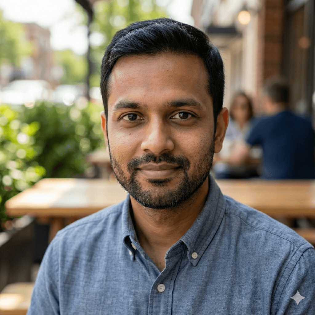 man smiling to the camera