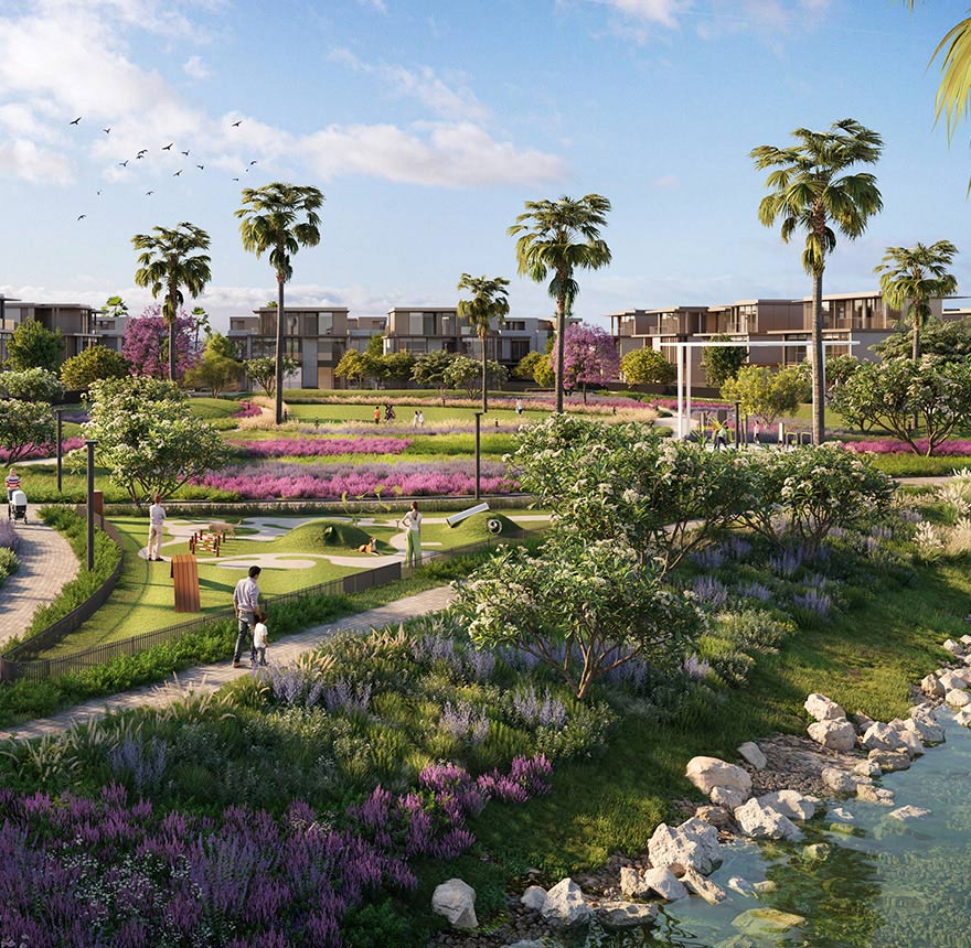 Nad al sheba gardens townhouses exteriors