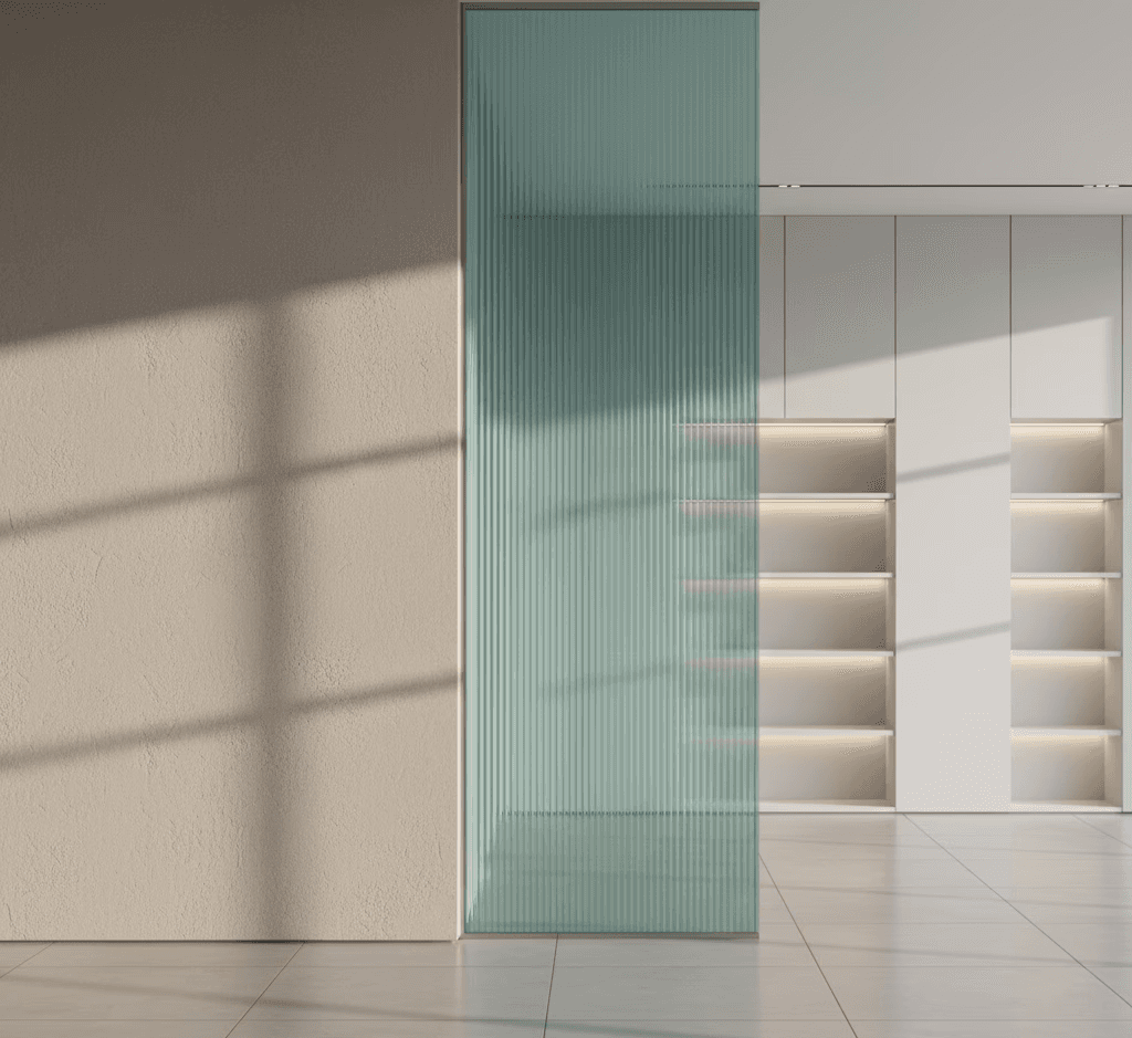 fancy wall with shelves