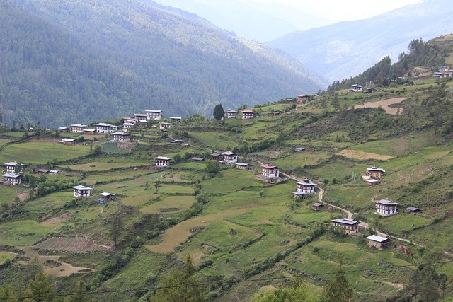 Bhutan Mountain Departure View