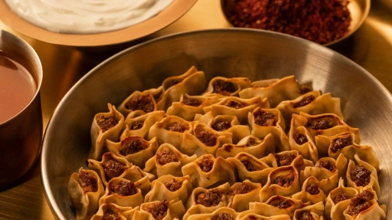 Traditional Armenian dumplings dish