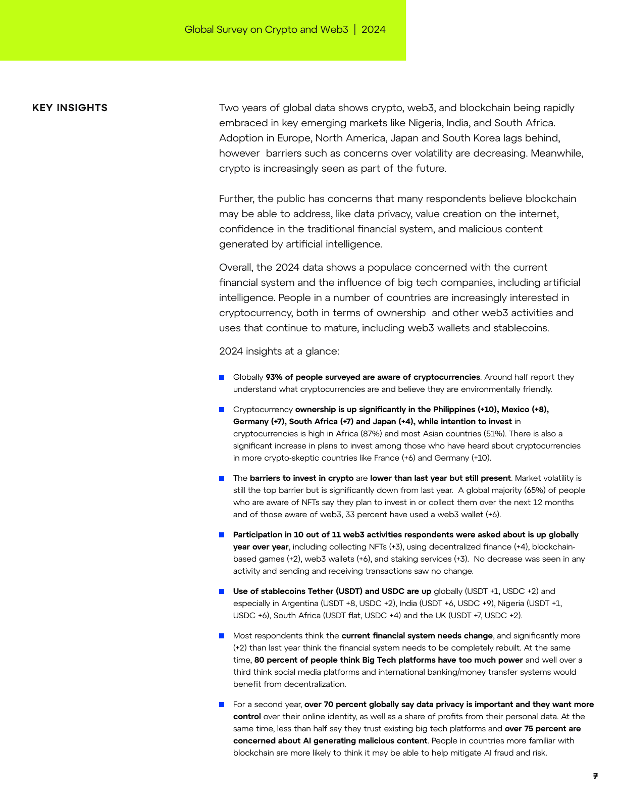 Global Survey on Crypto and Web3, page 7
