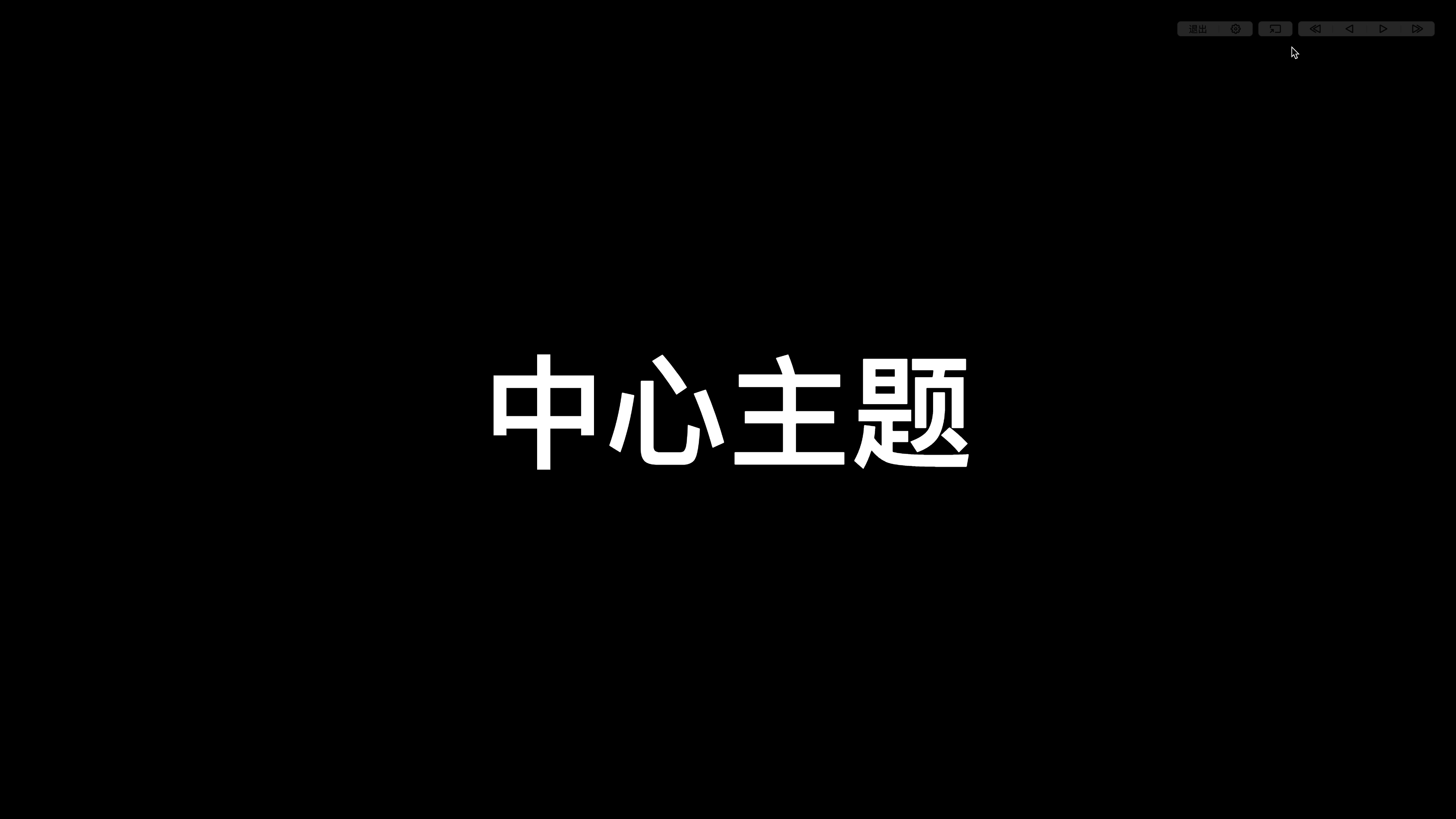 中心主题文字展示