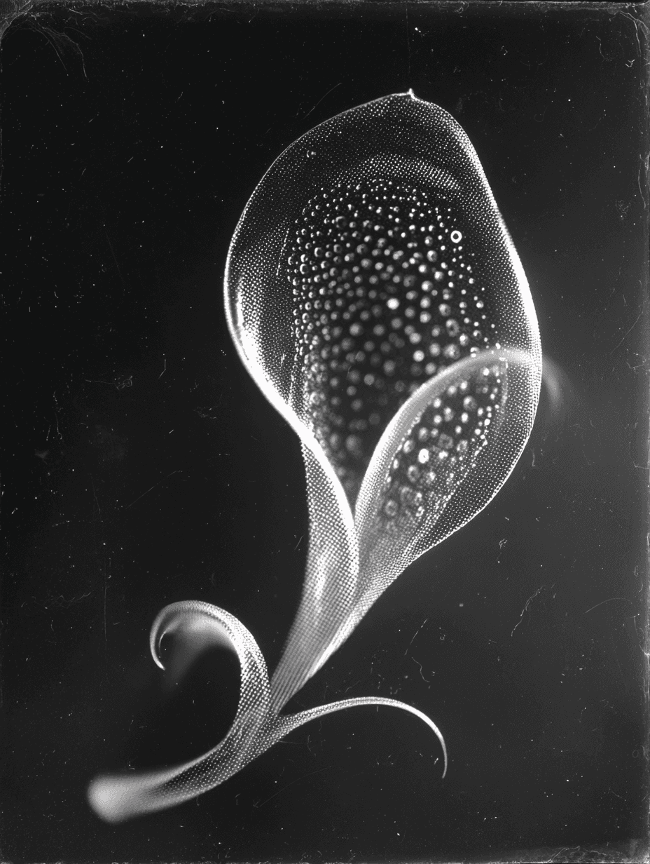 Monochrome spatial study focused on form, texture, and perceptual depth.