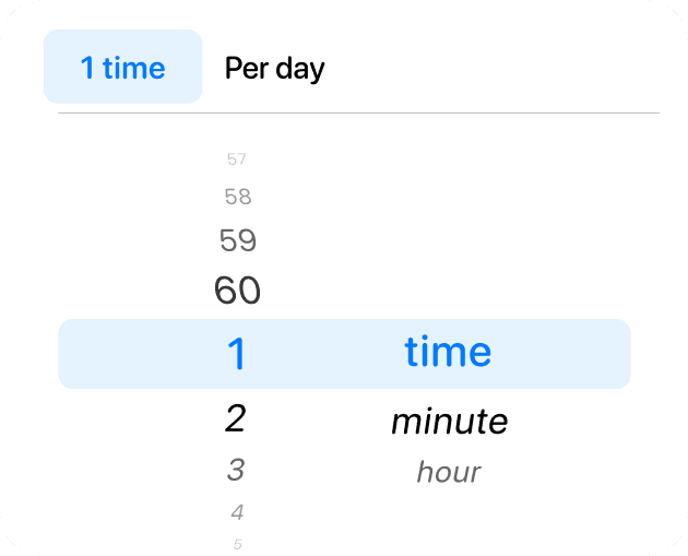 Flexible goal settings 