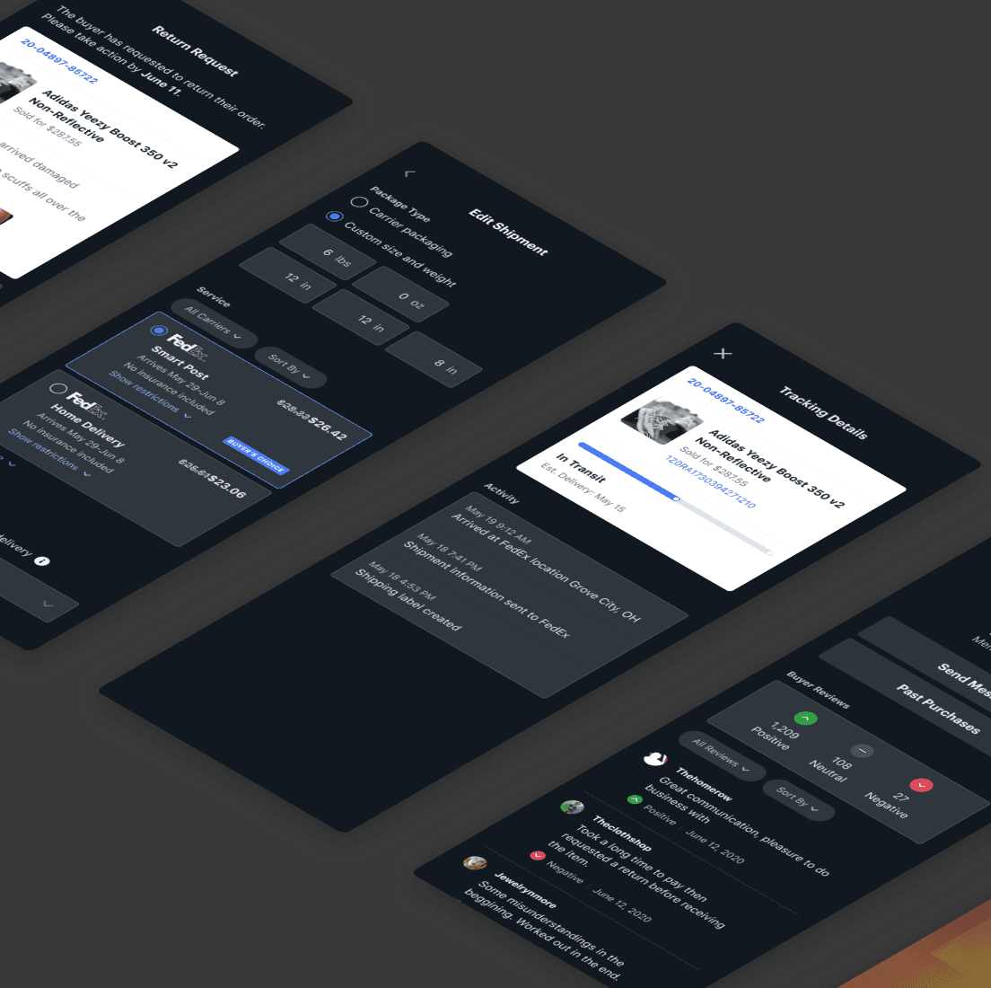 Isometric layout of detail panels