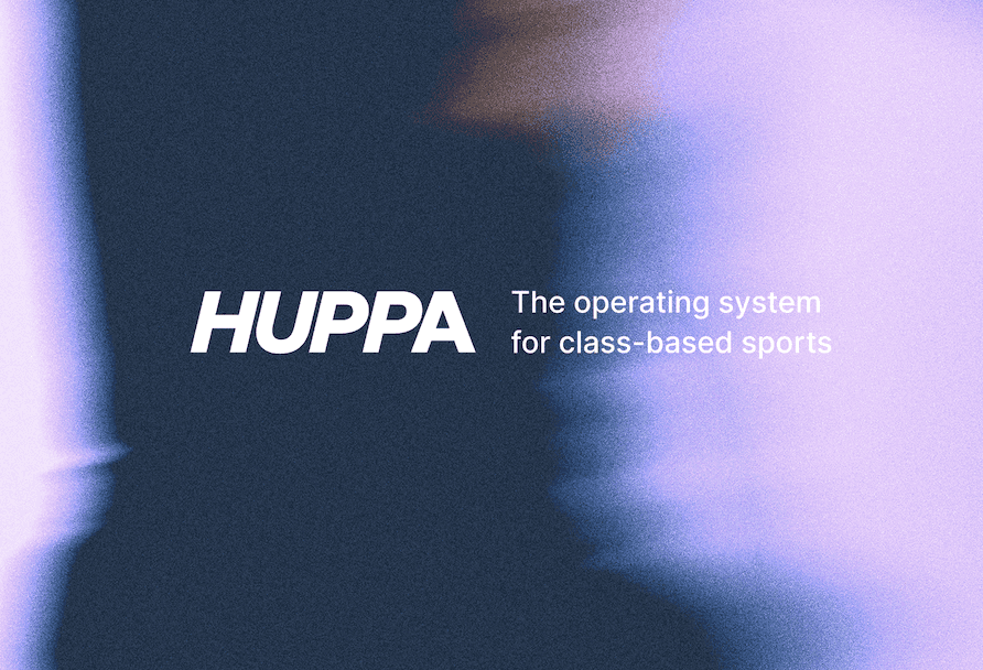 Huppa brand image, a gradient of a person boxing. Huppa — the operating system for class-based sports.