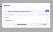 livemy.app Deploy Status modal showing Done Your site is live with a livemy.site URL