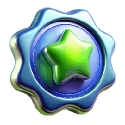 Blue star icon with green center - Pest control service guarantees and follow-up treatments