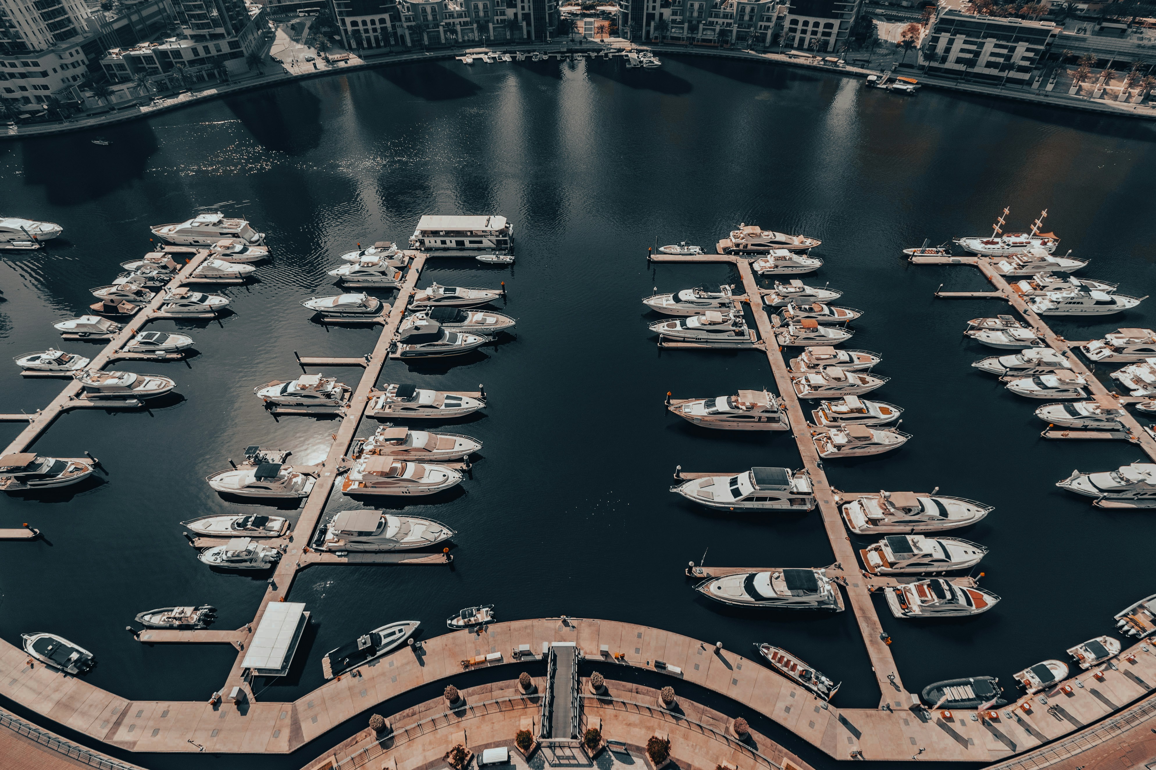 A large marina filled with lots of boats