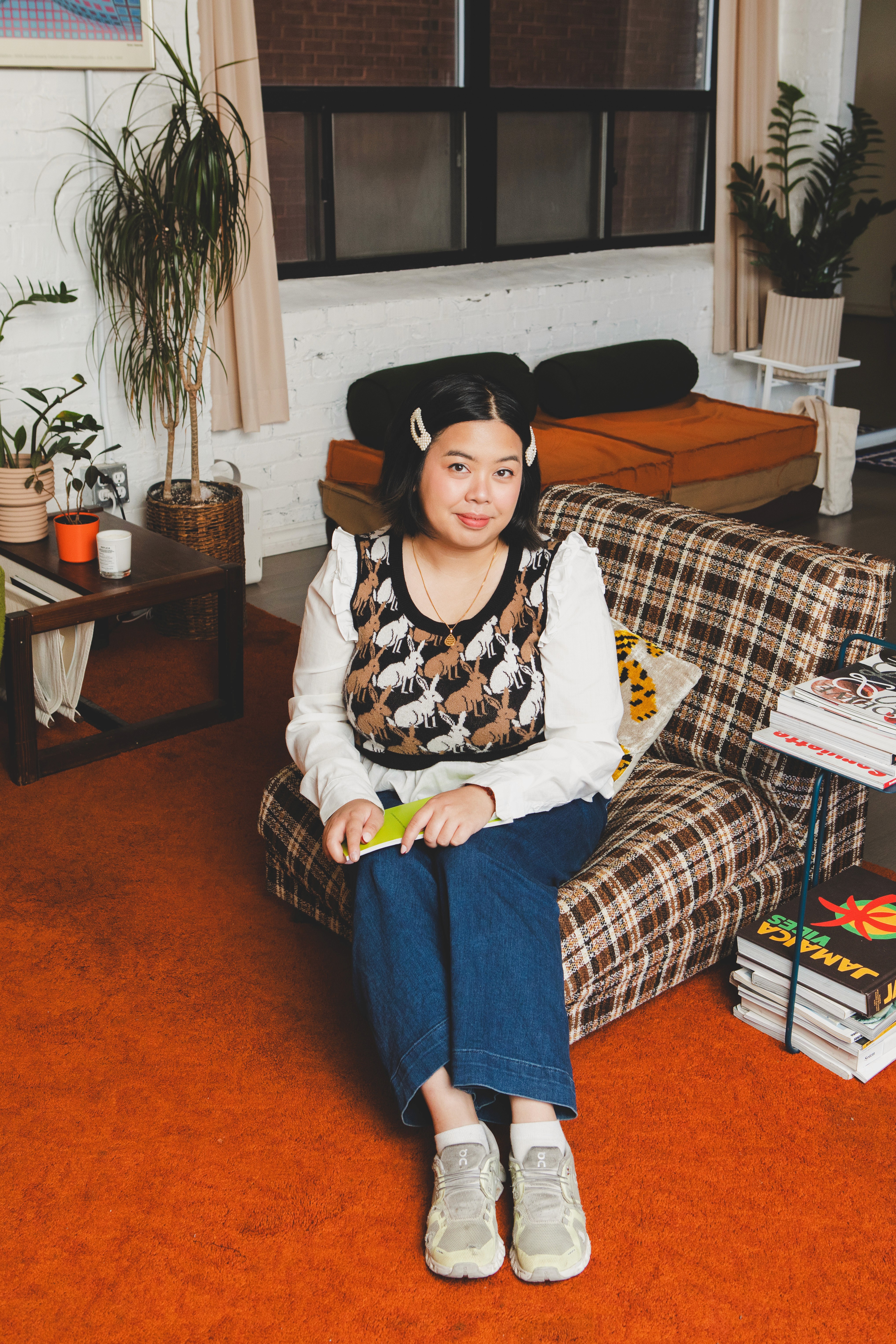 Designer colouring in sketchbook