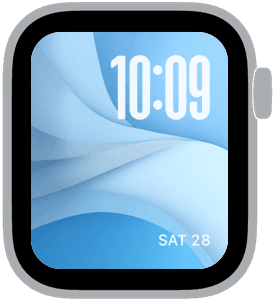 blue stillness Apple Watch face preview 4 featuring abstract, gradient, and modern.