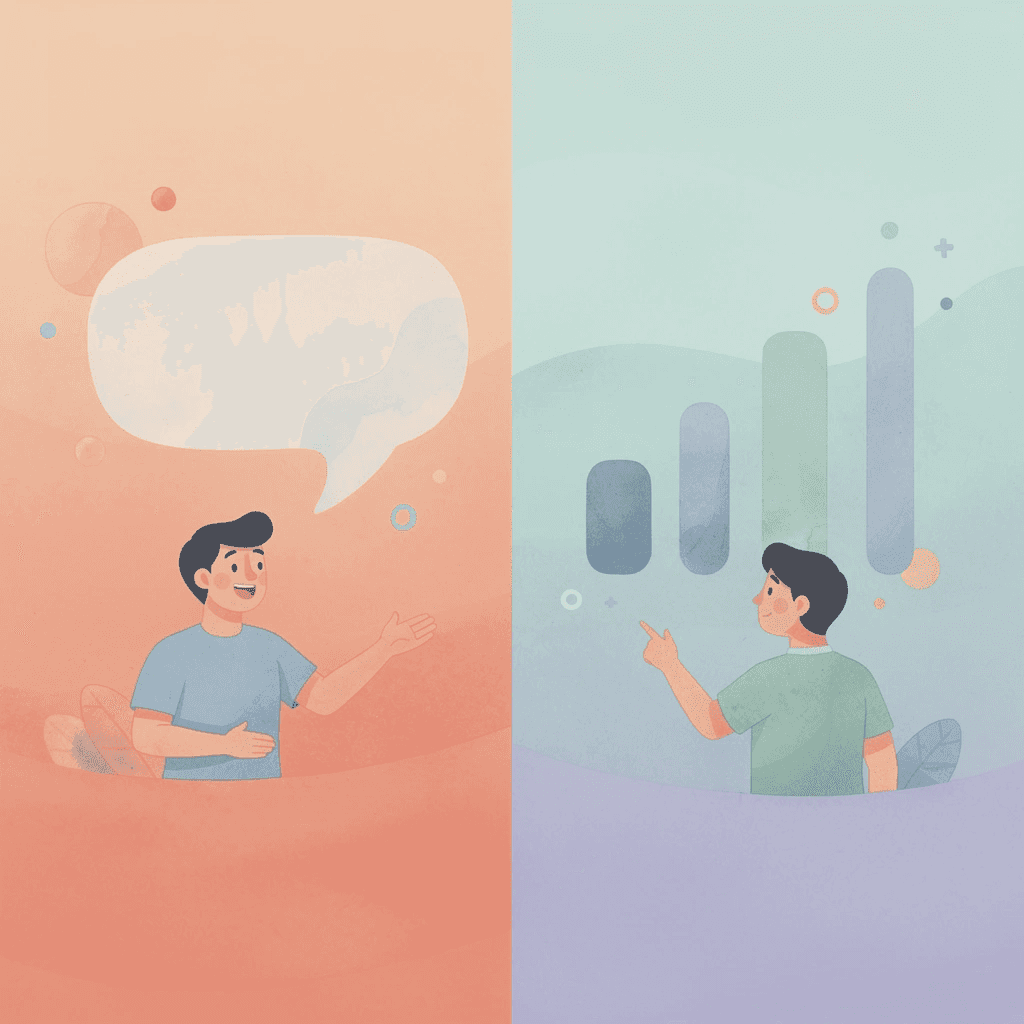 Split scene illustration showing structured vs flexible homeschool approaches