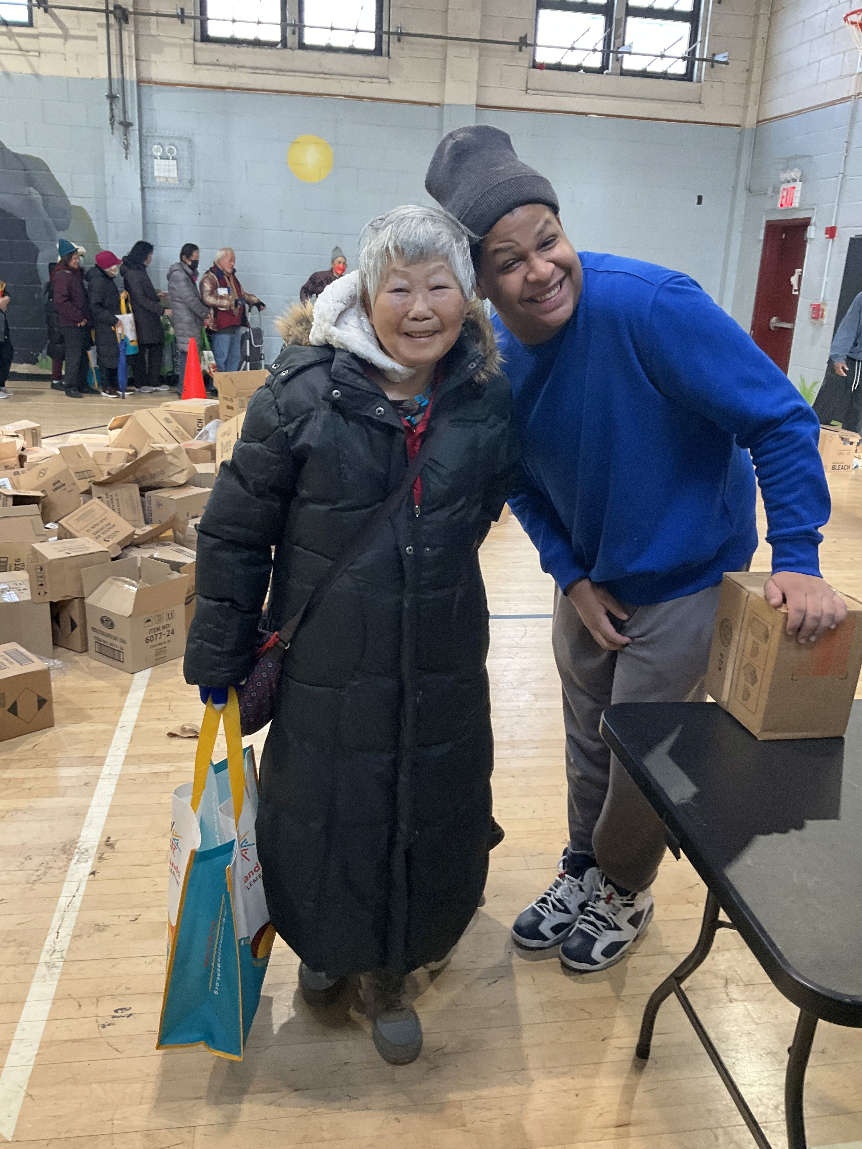 A vibrant abstract mural about Grand Street Settlement.