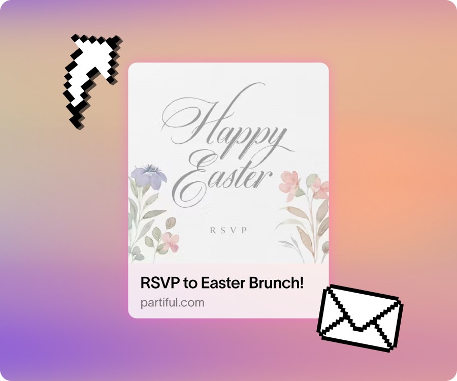 Simple party RSVP link that can be shared with friends 