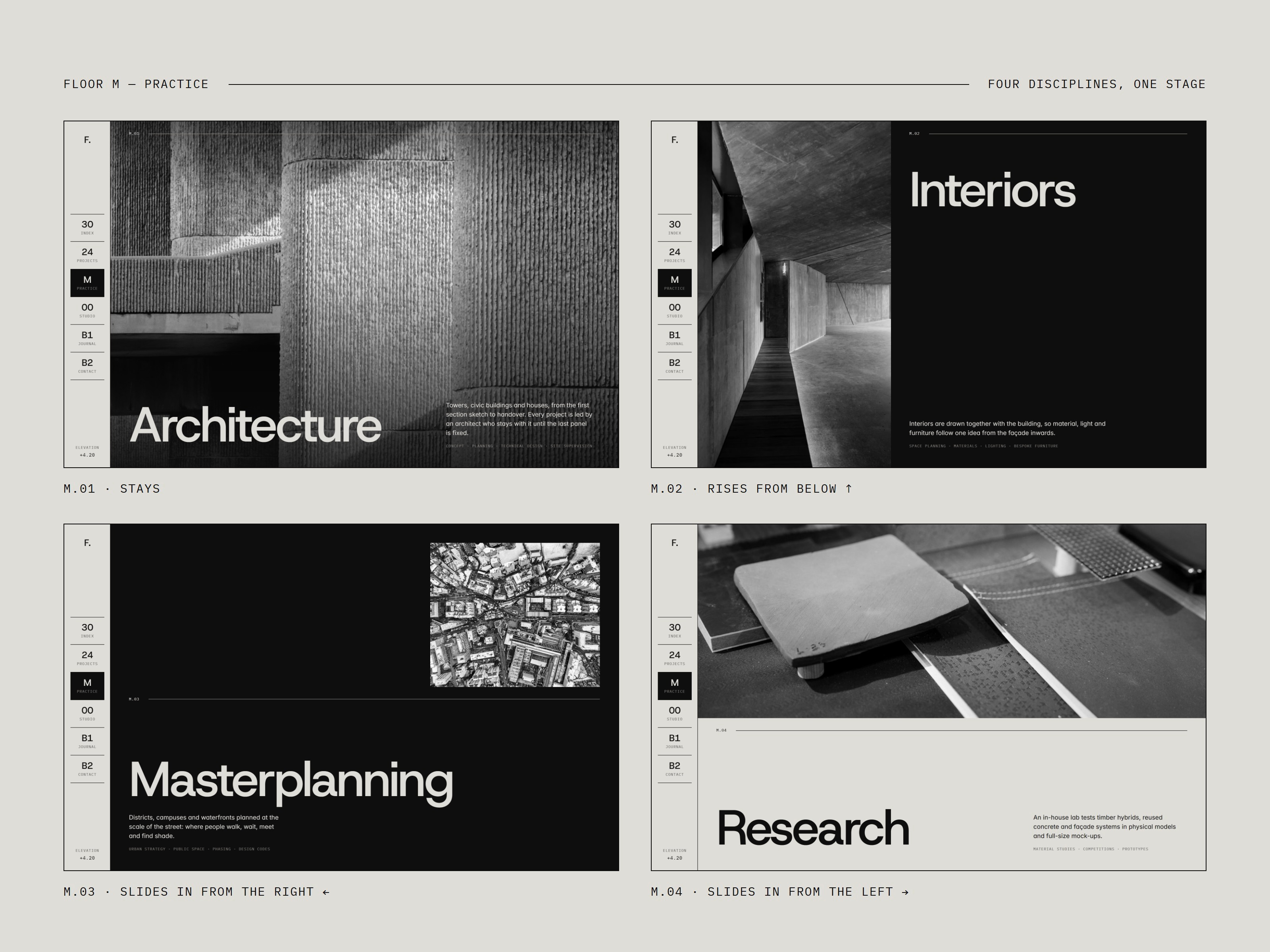 Formtecture practice section as stacked floor plates