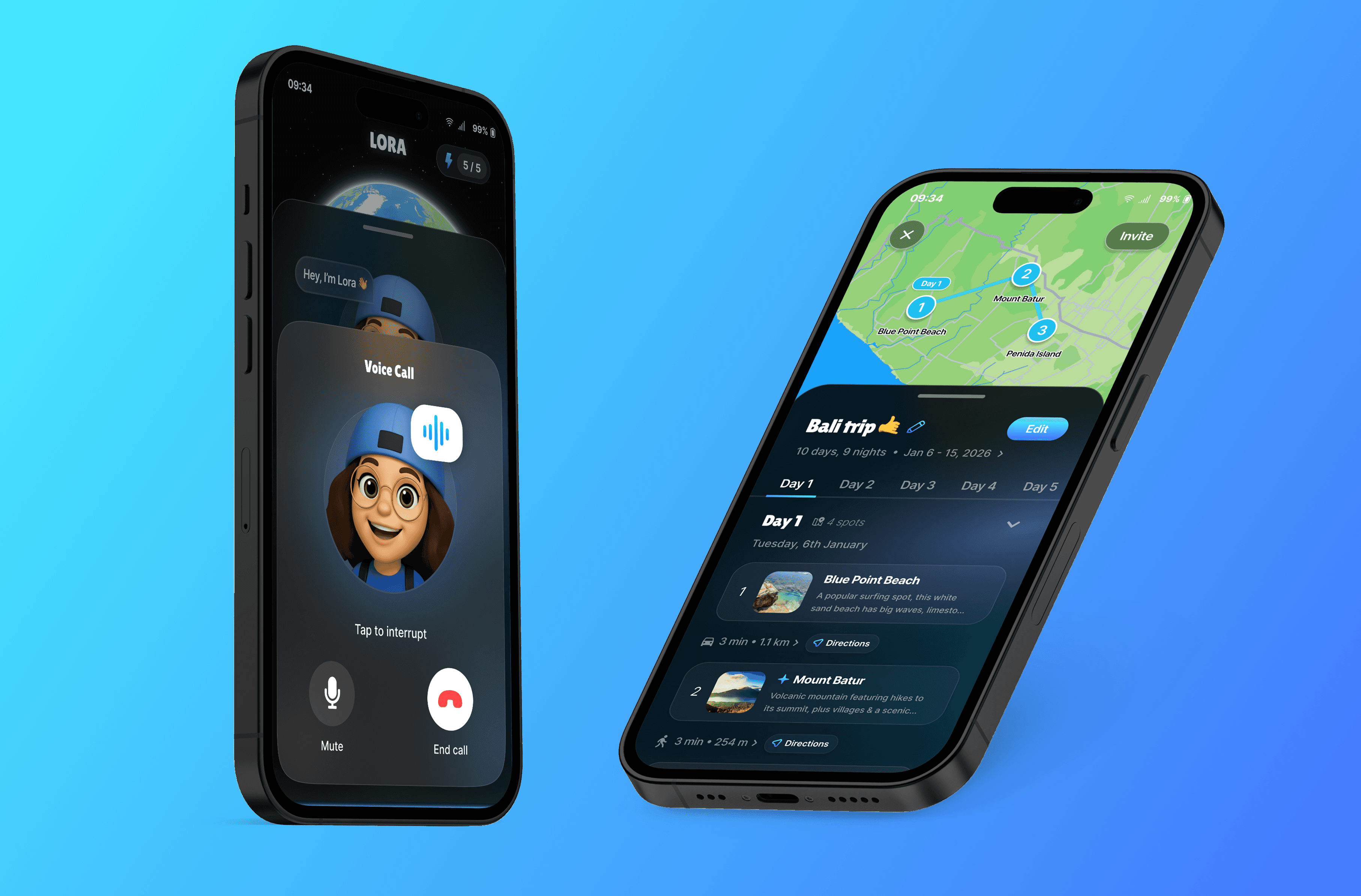 Screenshots of Dora App