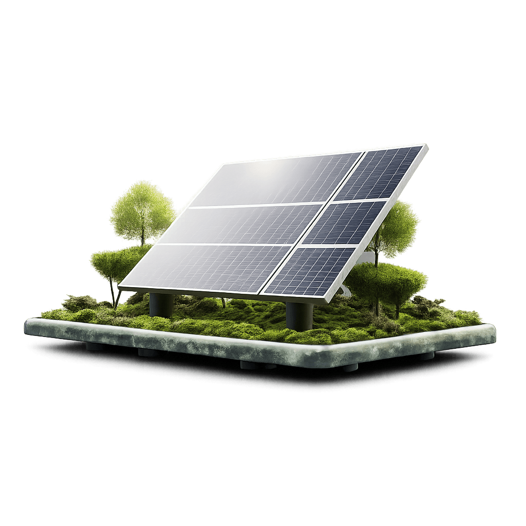 Image of an illustrated solar panel