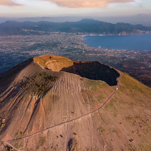 Vista dall'alto del Cono del Vesuvio