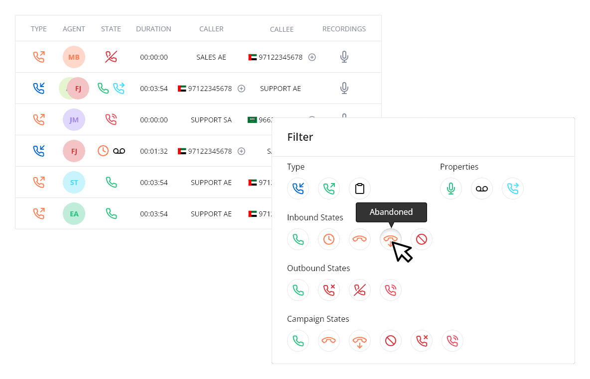 فلترة المكالمات