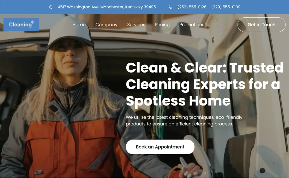 Cleaning Services Website Design