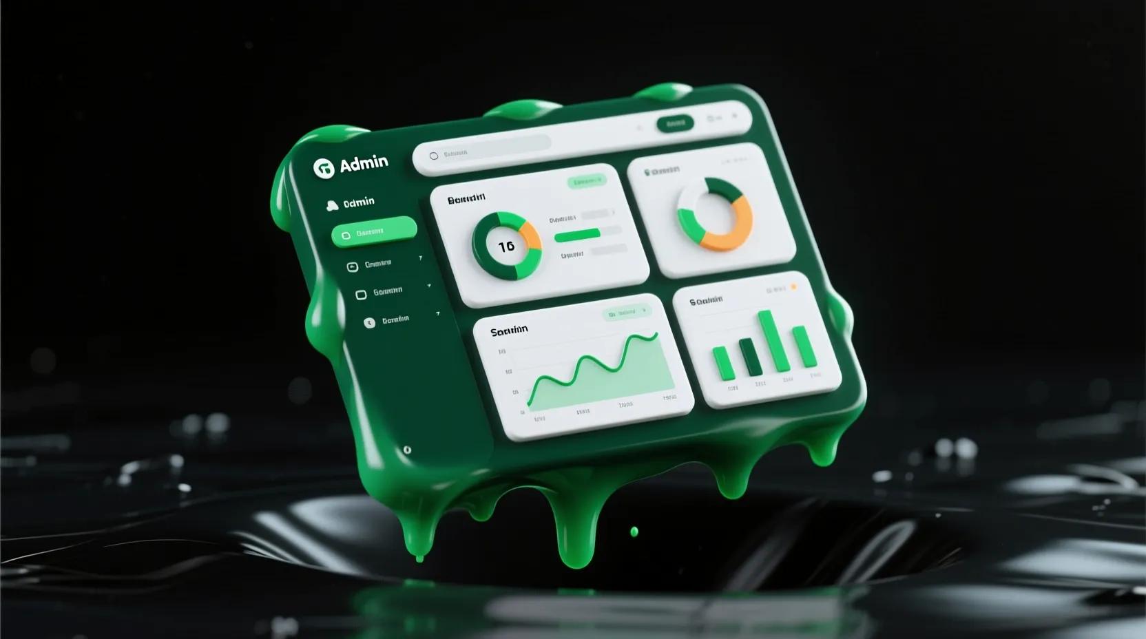 3D Dashboard Illustration.