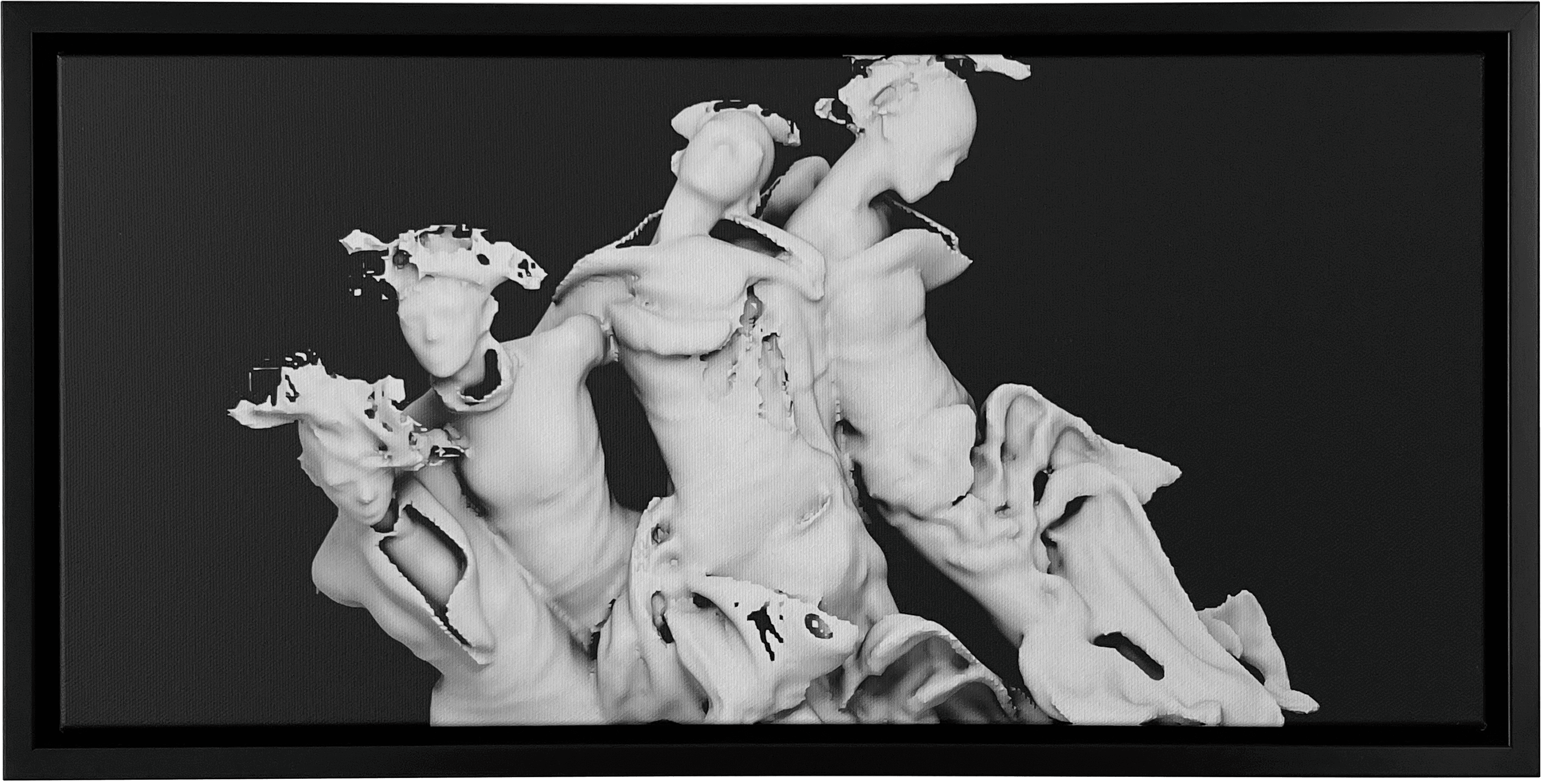 Ivan Medrano, PURE_CONNECTION_I, 2026. Digital image on canvas, float framed, 476 x 240 mm. 1/2.