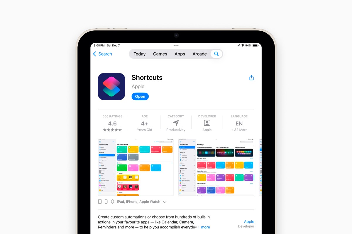 Shortcuts app on the App Store