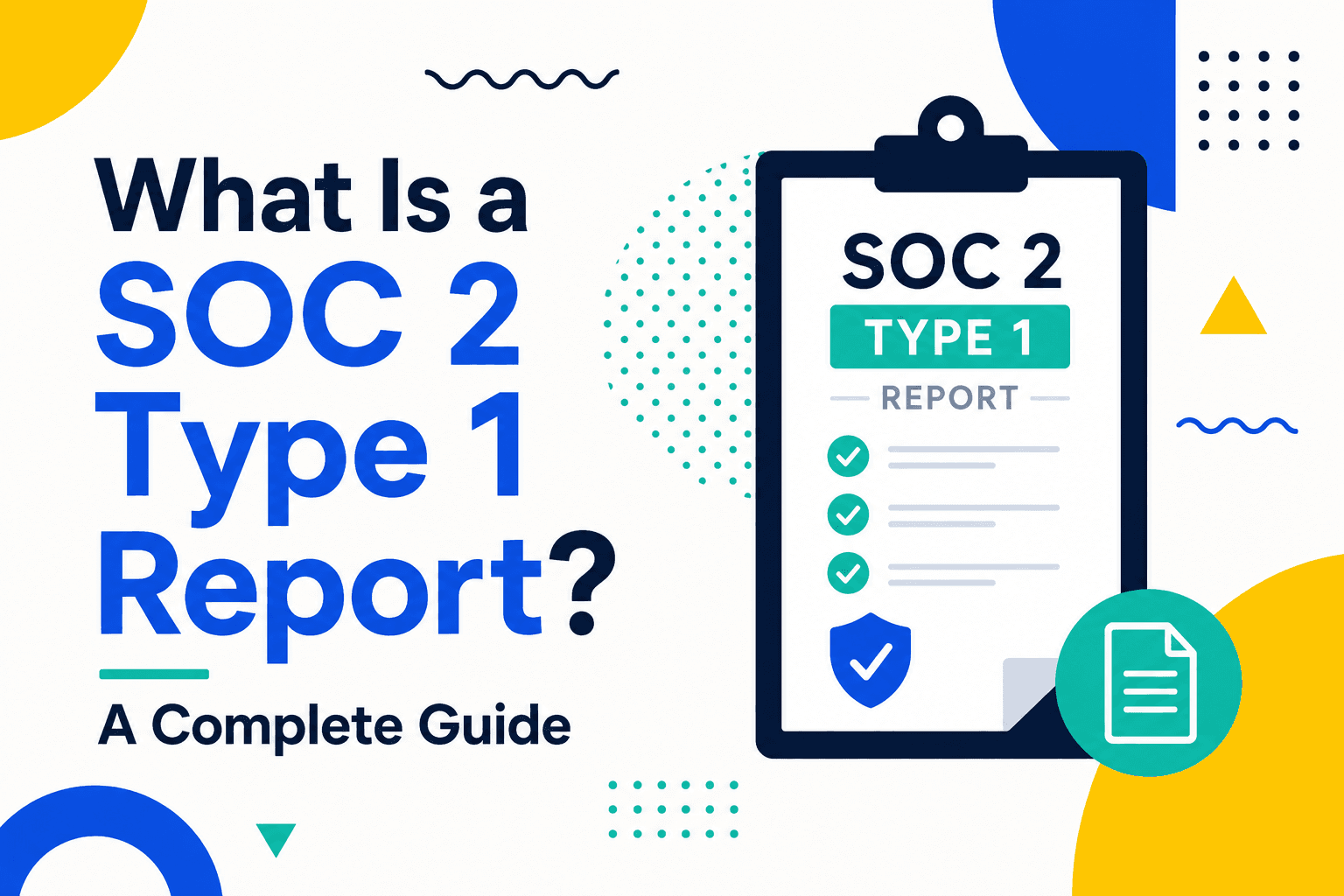 SOC 2 Type 1 audit process steps from scoping to report issuance.