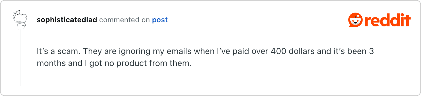 Post on Reddit
