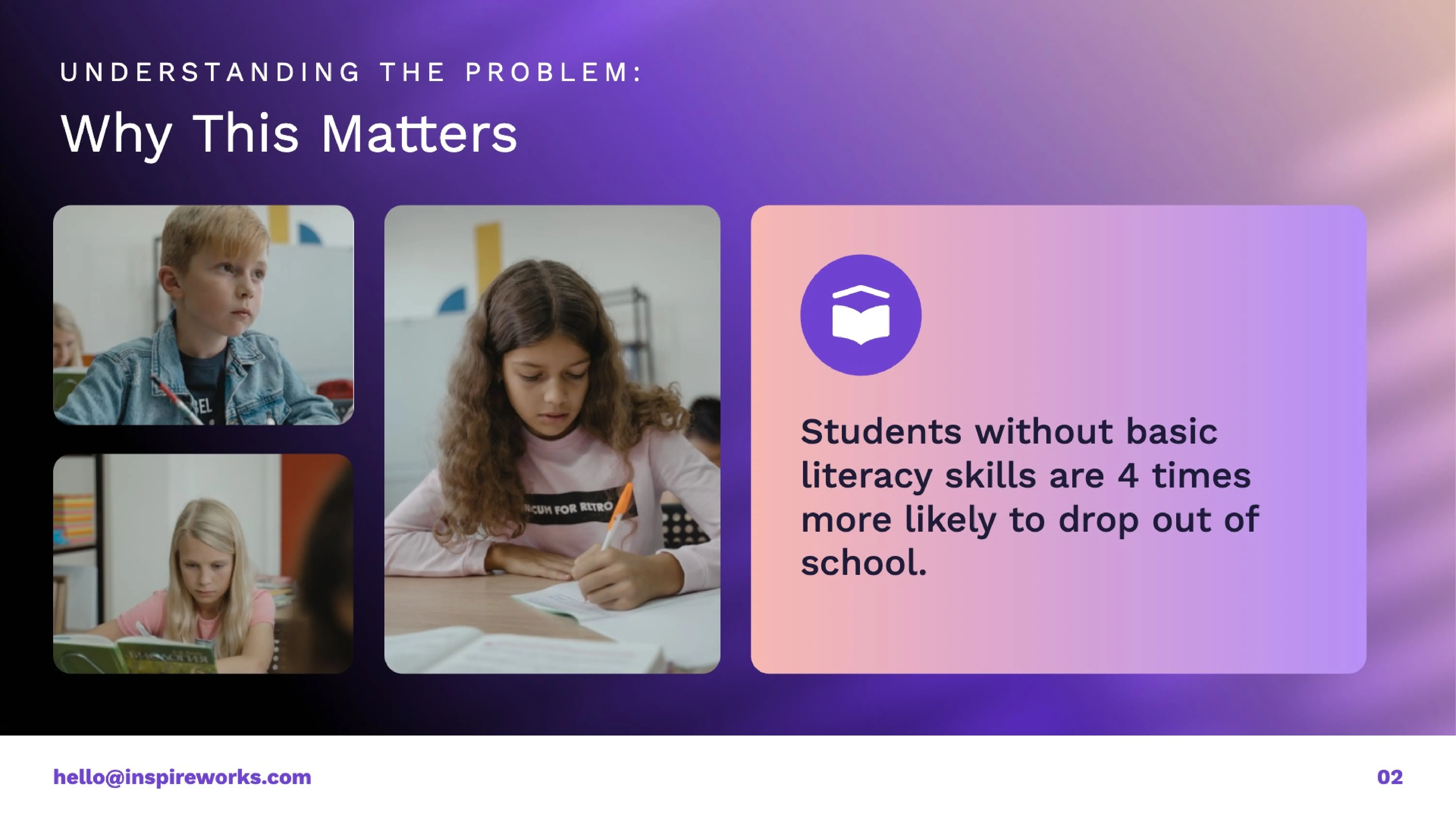 problem statement slide - educational project proposal template