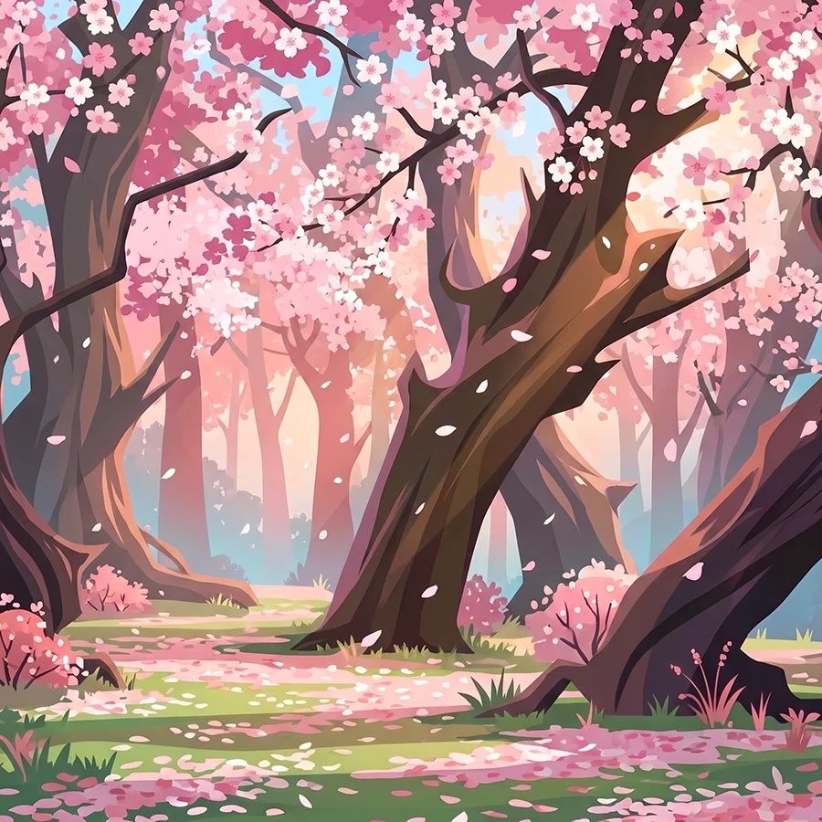 Sakura Forest Background trait