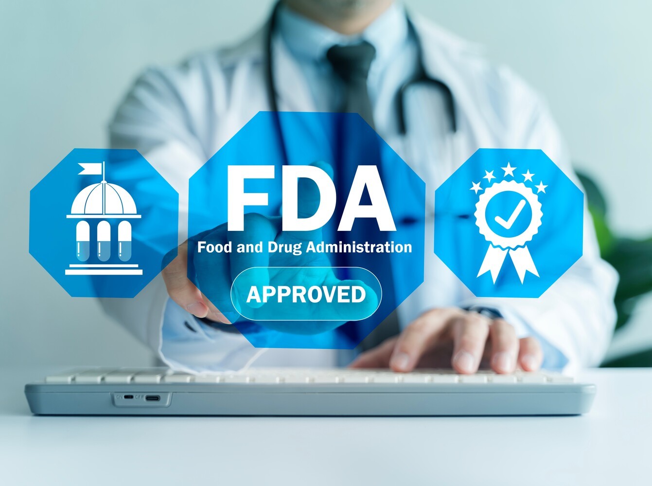 medical professional showing FDA approval for prescription weight loss medication