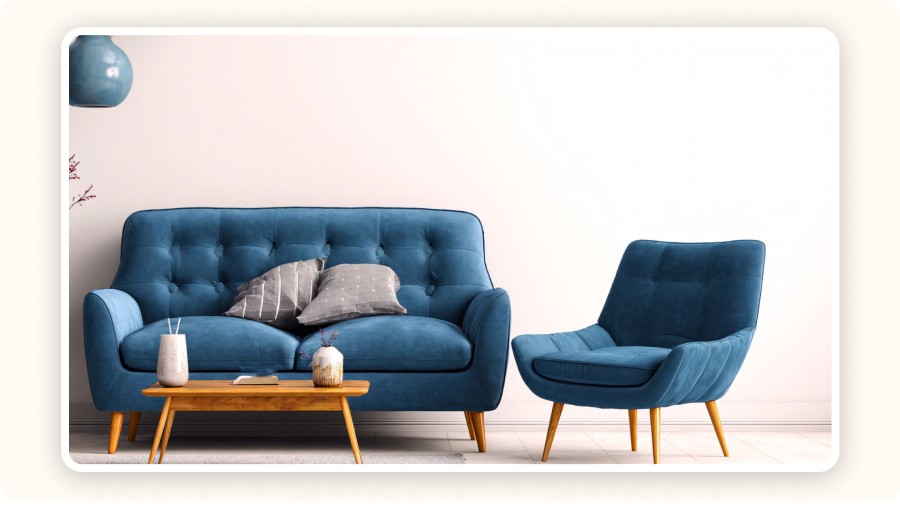Blue sofa