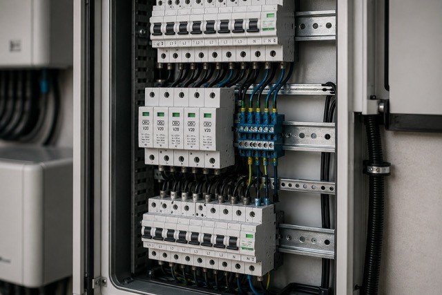 Installation und Prüfung von AC-Überspannungsschutz zur Anlagensicherheit – durchgeführt von DER SOLARWART.
