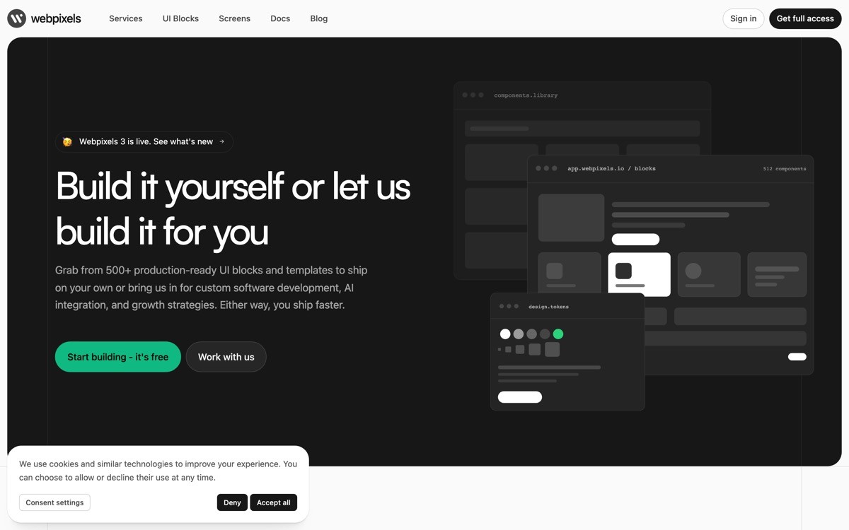 Best SaaS Landing Page Template with Webpixels