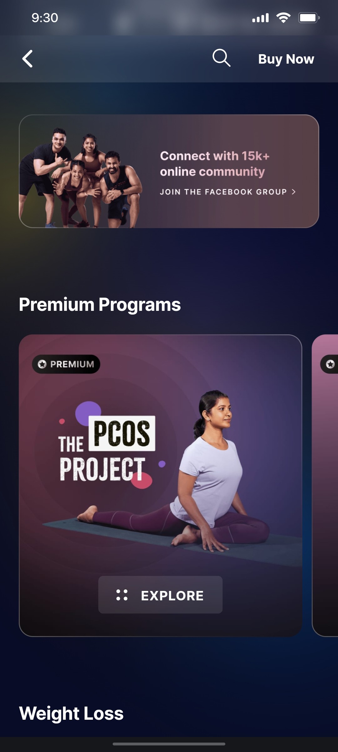 Cult.fit App  Premium Program Screen