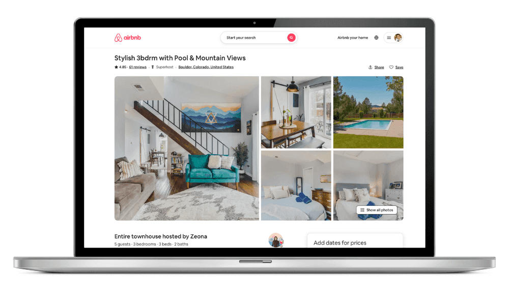 Property on laptop