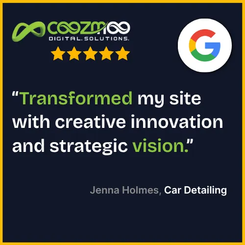Coozmoo 5-star Google review for website transformation for auto repair shops