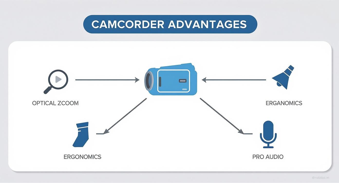 Infographic about camcorders for beginners
