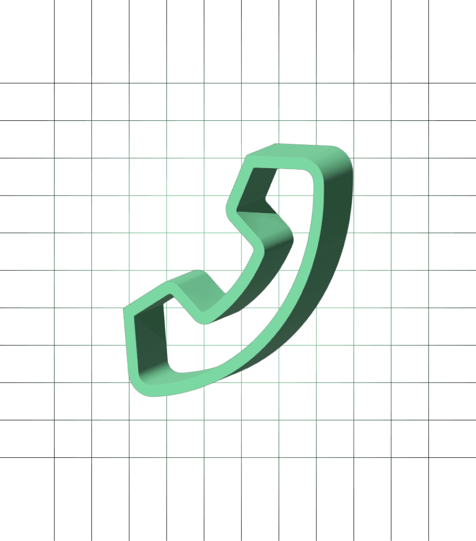 Telefonhörer als Symbol für Kontaktaufnahme.