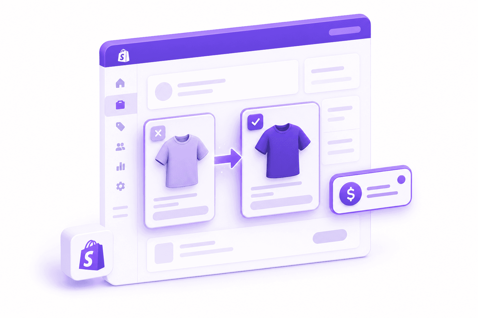 Shopify admin order editor swapping a product variant before fulfillment
