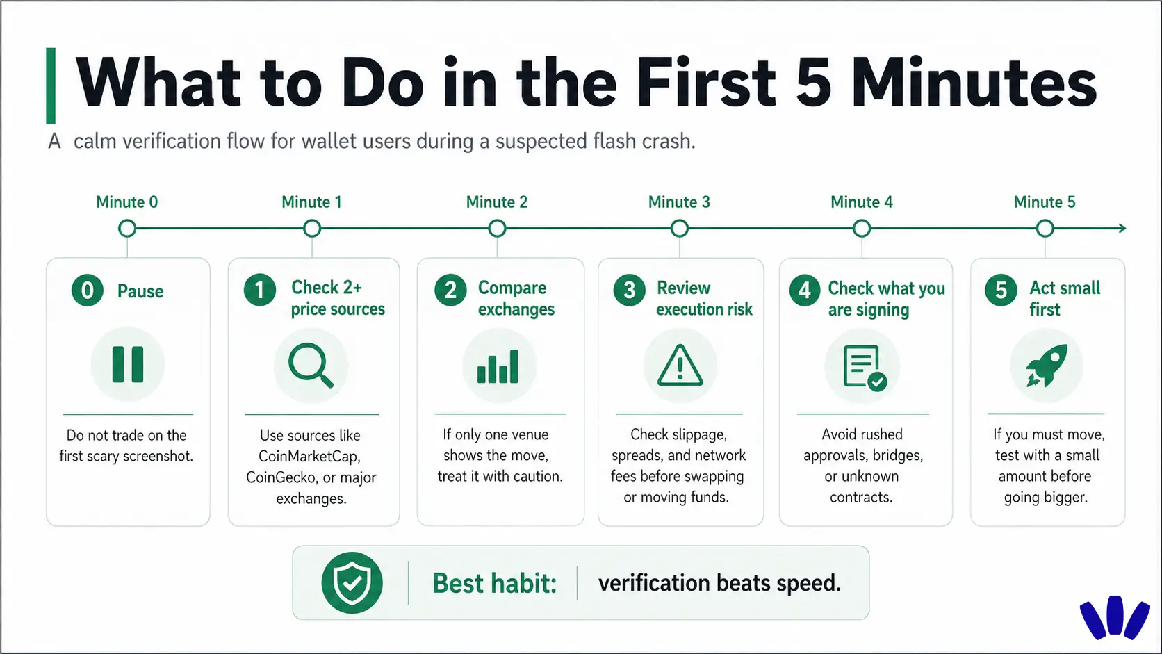What to do in the first 5 minutes of a crypto flash crash