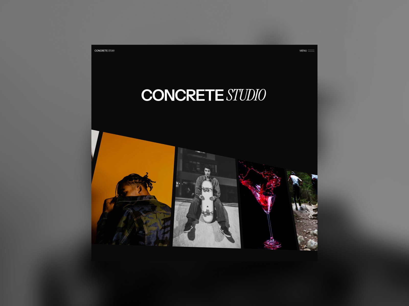 CONCRETE — 高级暗黑极简创意机构官网设计灵感